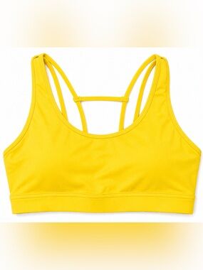 P'tula Bright Yellow Strappy Sports Bra